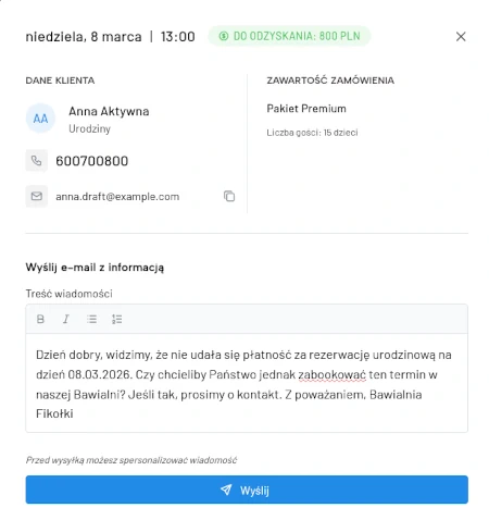 Ratownik porzuconych rezerwacji